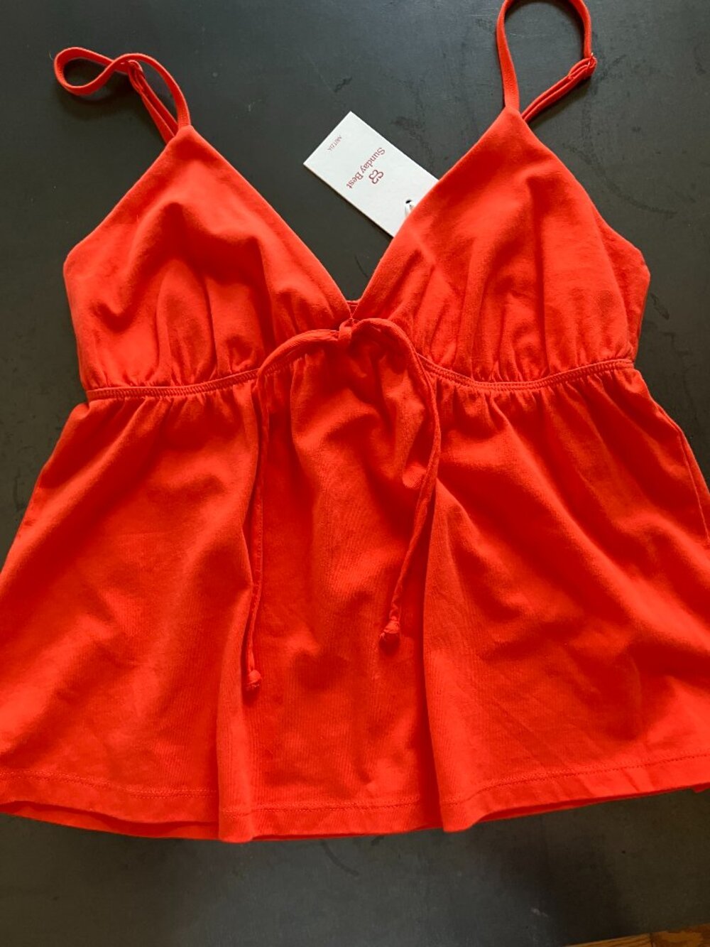 Aritzia Poppy Red Cropped Top